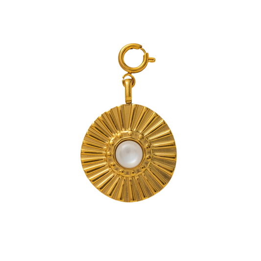 Charm medalla perla